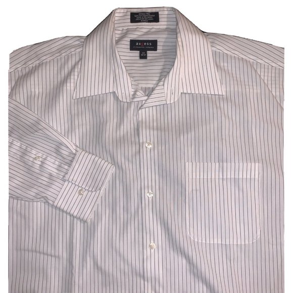Axcess Men's Dress Shirt Button down Long Sleeve Wrinkle Free. Size 17 36/37 - Picture 1 of 12